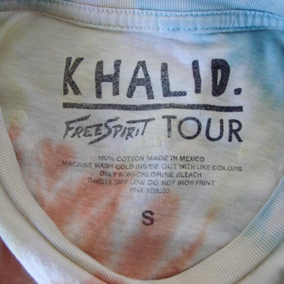 Khalid Free Spirit Tour 2019 Concert Band Tee Shirt R&B Soul Tie Dye Size Small - Picture 2 of 14